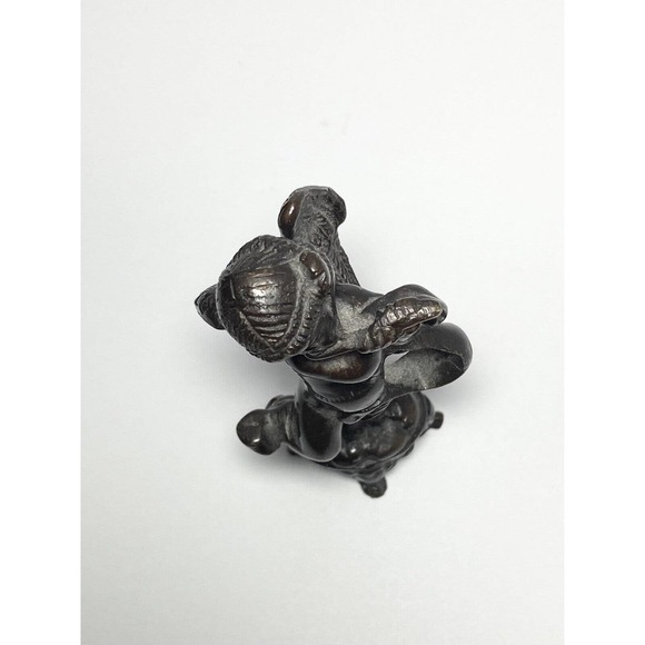 Antique Early 1900’s French Cherub Putti Playing Flute Bronze Statuette 5 3/4” - Picture 10 of 10